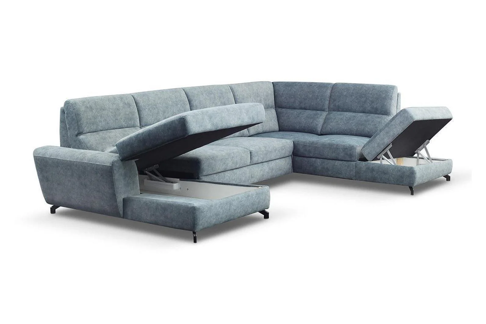 Valencia U Shape Corner Sofa Bed With Storage - Image 2