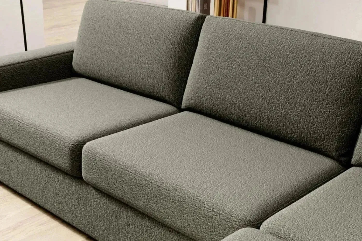 Vanilla Corner Sofa Bed With Storage - Image 4