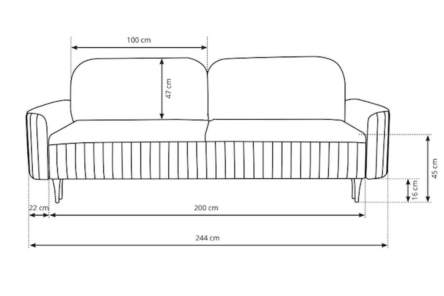 Veno 3 Seater Sofa Bed With Storage - Image 6