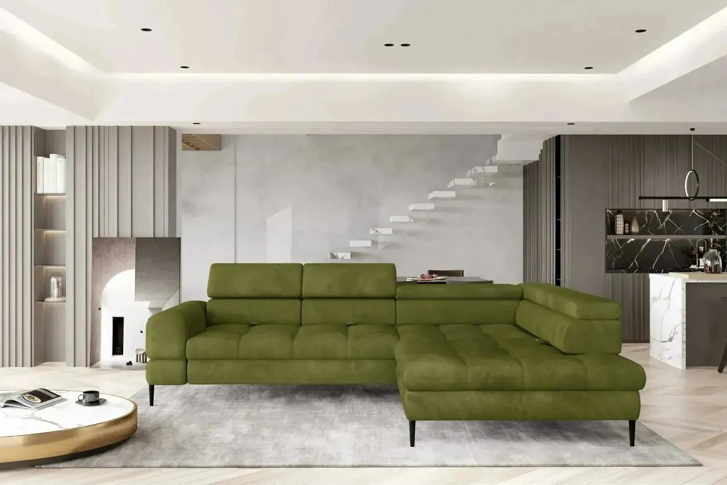 Voss L Corner Sofa Bed With Storage
