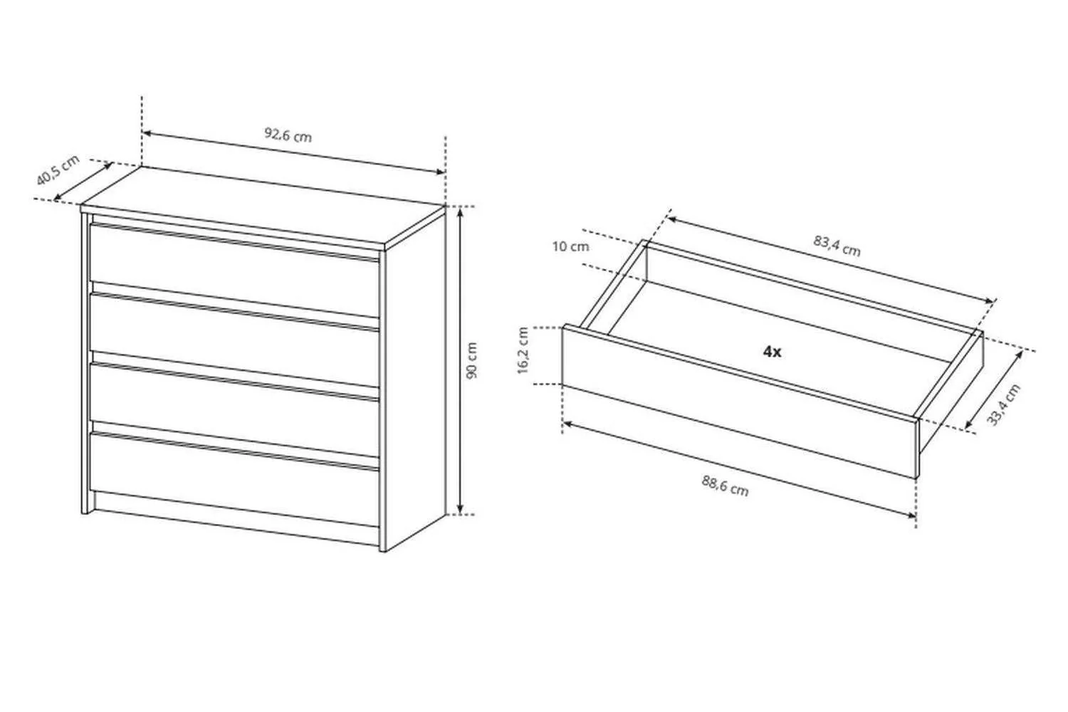 Xelo Sideboard With Drawers 93 - Image 3