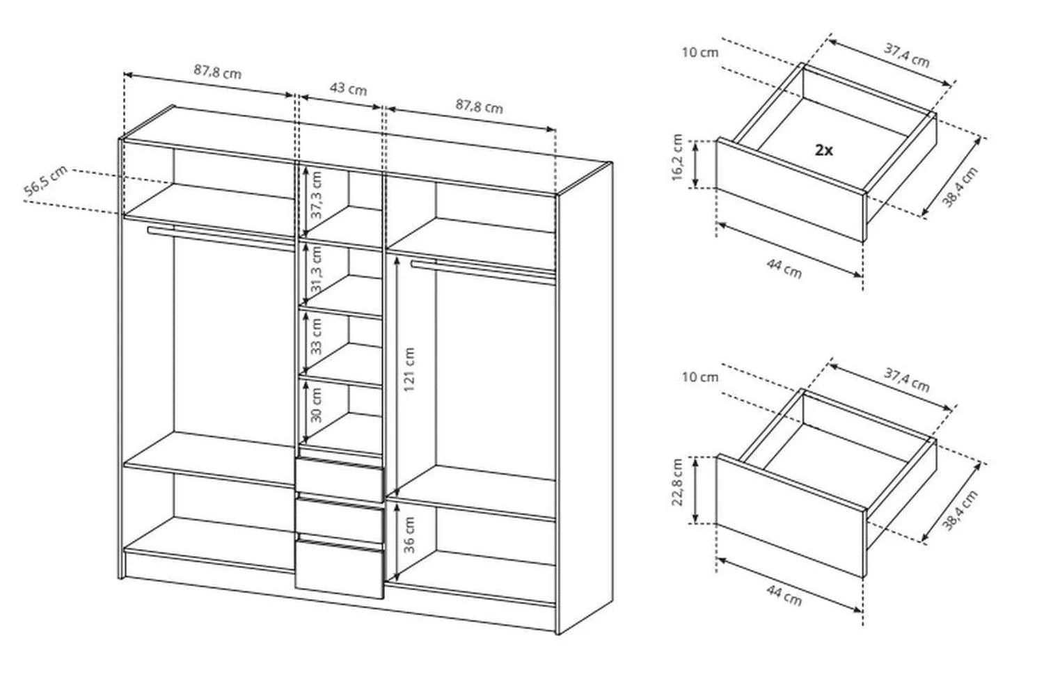 Xelo Wardrobe 230 - Image 4