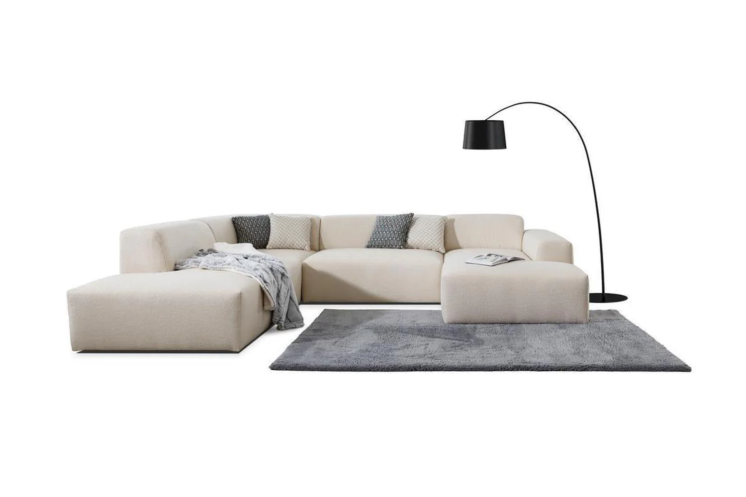 Zeus U Shape Corner Sofa - Image 2